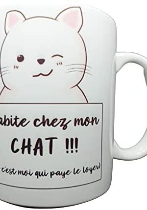 Gagzor.com - GIFs, Images Drôles et Vidéos Virales pour un Divertissement Inégalé | Gagzor.com Mug/Tasse – J’habite chez mon …