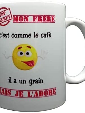 Gagzor.com - GIFs, Images Drôles et Vidéos Virales pour un Divertissement Inégalé | Gagzor.com Mug/Tasse –Mon frère c’est com…